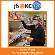 Sonny Singer is Our JFS Volunteer of the Month!