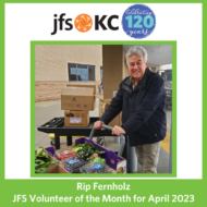 Rip Fernholz is Our JFS Volunteer of the Month for April!